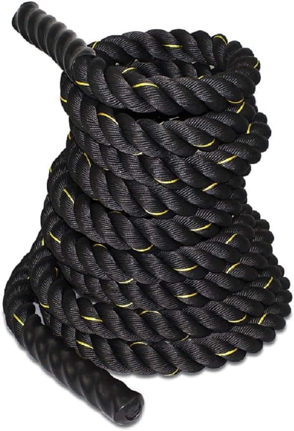 ZENY Exercise Battle Rope 1.5/2 Inch Diameter 30ft/40ft/50ft Poly Dacron Training Rope