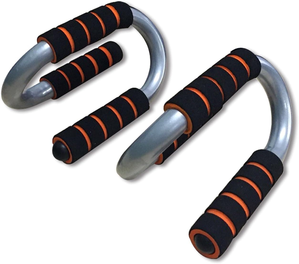 JUFIT Push-Up Bars Stable S-shaped Steel Pushup Stands with Foam Padded Grip