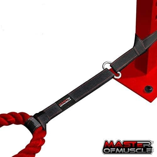 Master of Muscle Battle Rope Anchor Strap Kit with Steel Carabiner Mount and Reinforced Straps