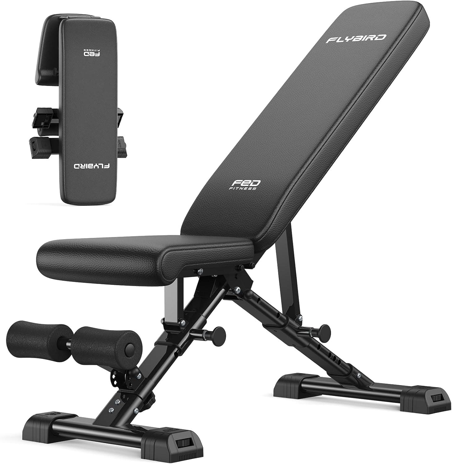 FLYBIRD WB5 Adjustable Weight Bench (800 lb, Foldable, -30 to 90 degrees)