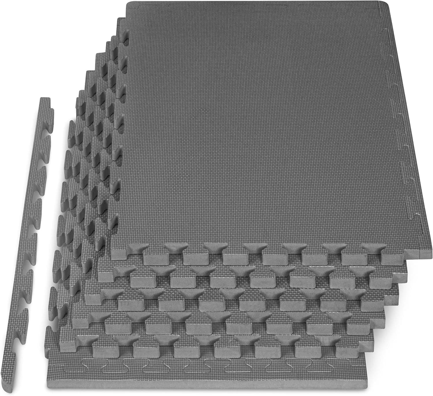 ProsourceFit Weaved Pattern Extra Thick Puzzle Mat 1-inch EVA Foam