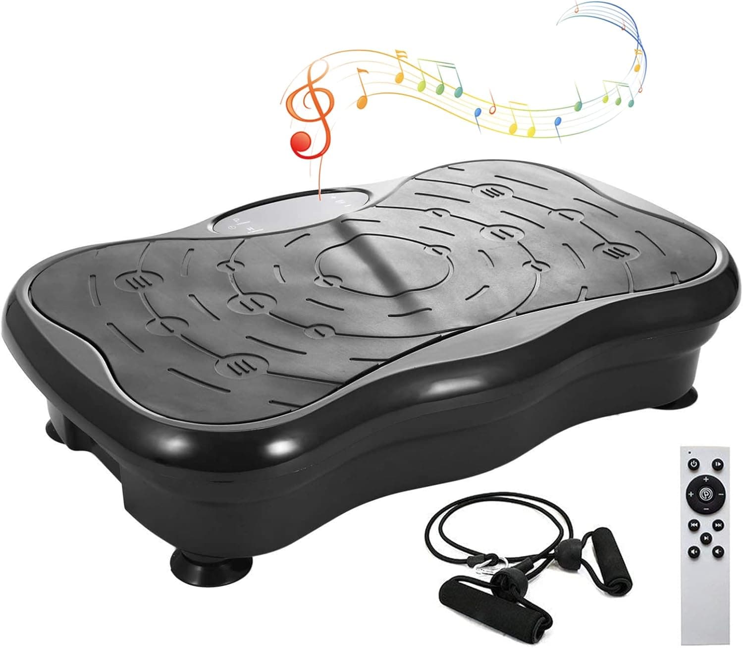 eHUPOO Vibration Plate Exercise Machine, Whole Body Vibration Platform with Resistance Bands (B