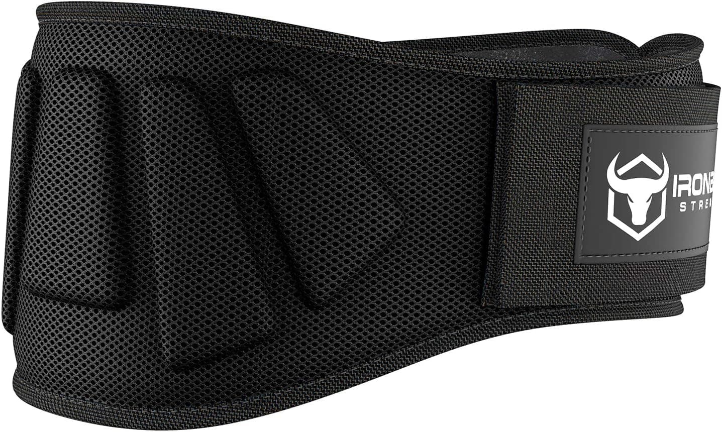 Iron Bull Strength Weight Lifting Belt, 6 Inch Auto-Lock Weightlifting Back Support
