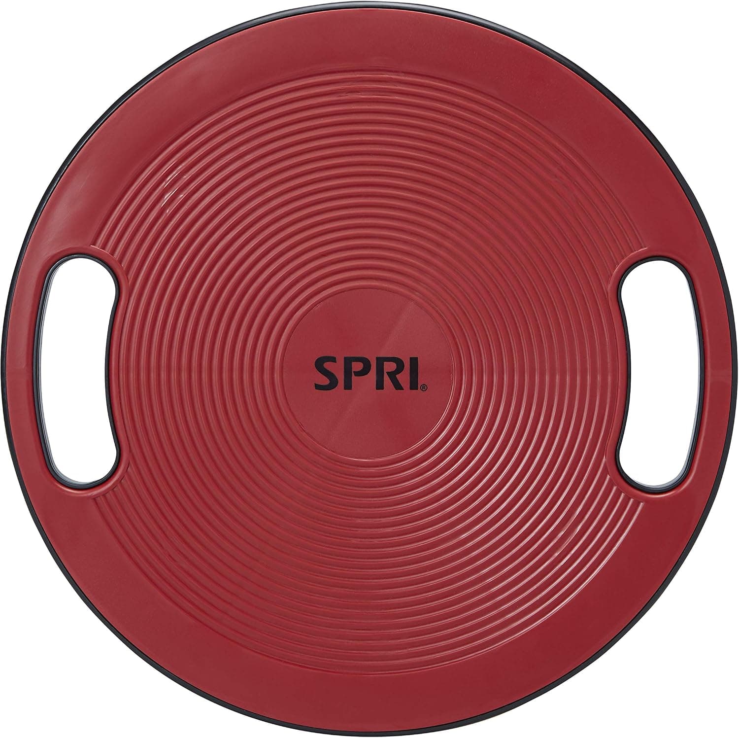 SPRI Core Balance Board Disc Wobble Trainer - Non Skid Surface, Dual Handle Rocker (15.7" Diameter, Supports 300lbs)