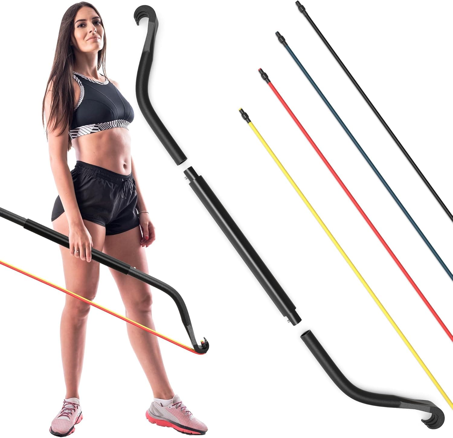 Synergee Resistance Bow - Portable Home Gym Bar and Bands