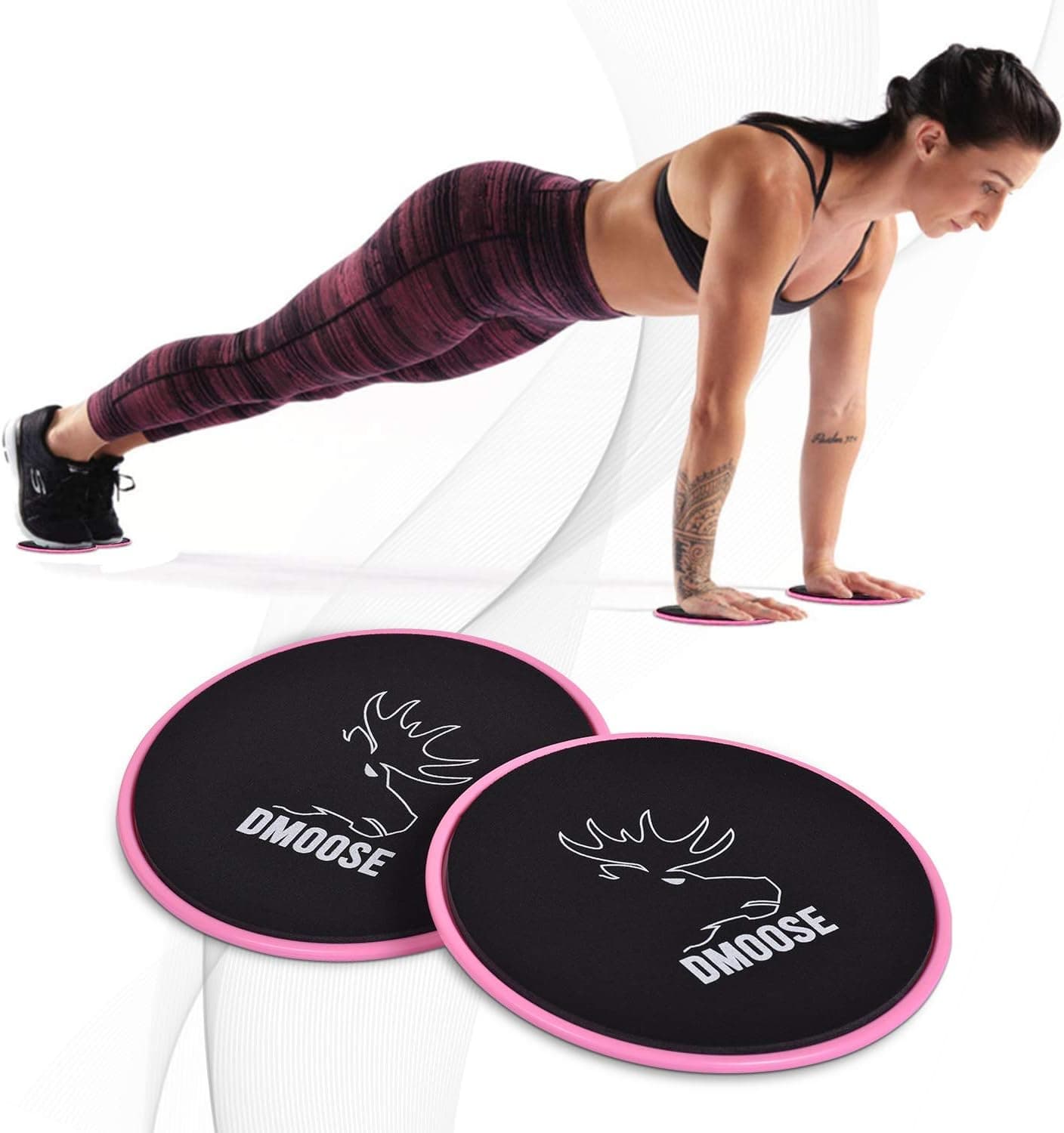 DMoose Core Sliders, Dual Sided Gliding Discs For Any Surface, Abdominal Exercise Equipment