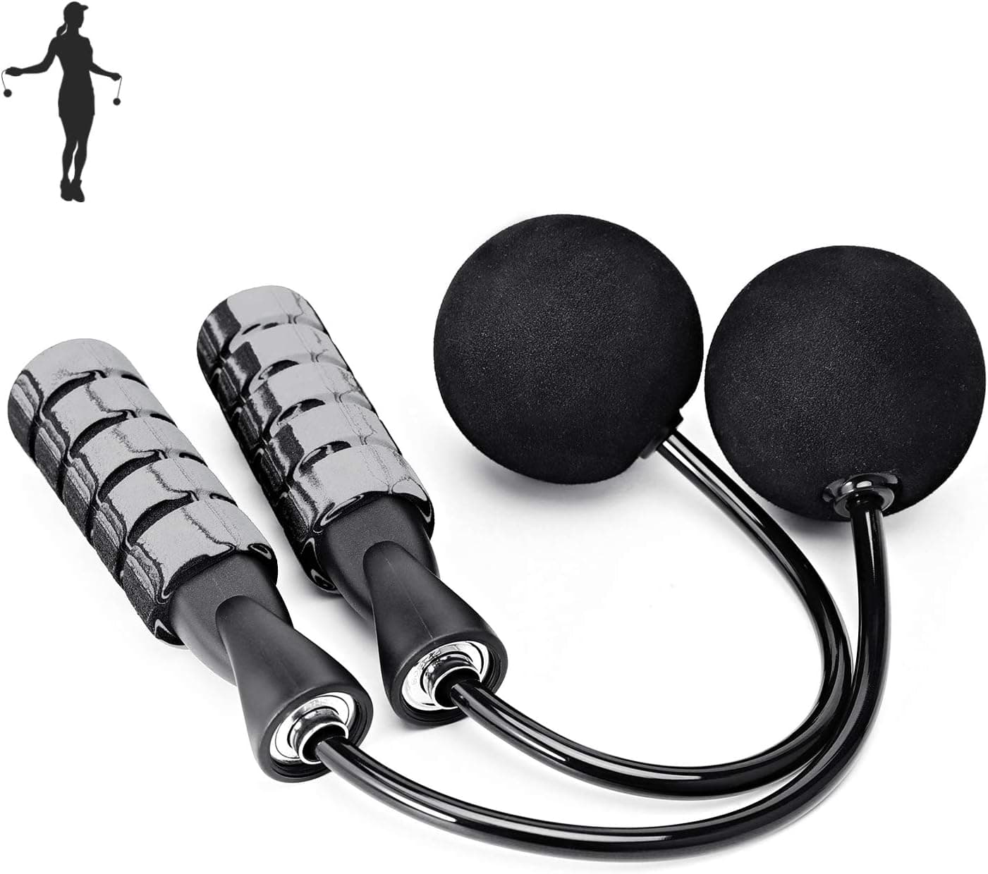 Jump Rope, Ropeless Skipping Rope, Adjustable Weighted Cordless Jump Rope for Men and Women