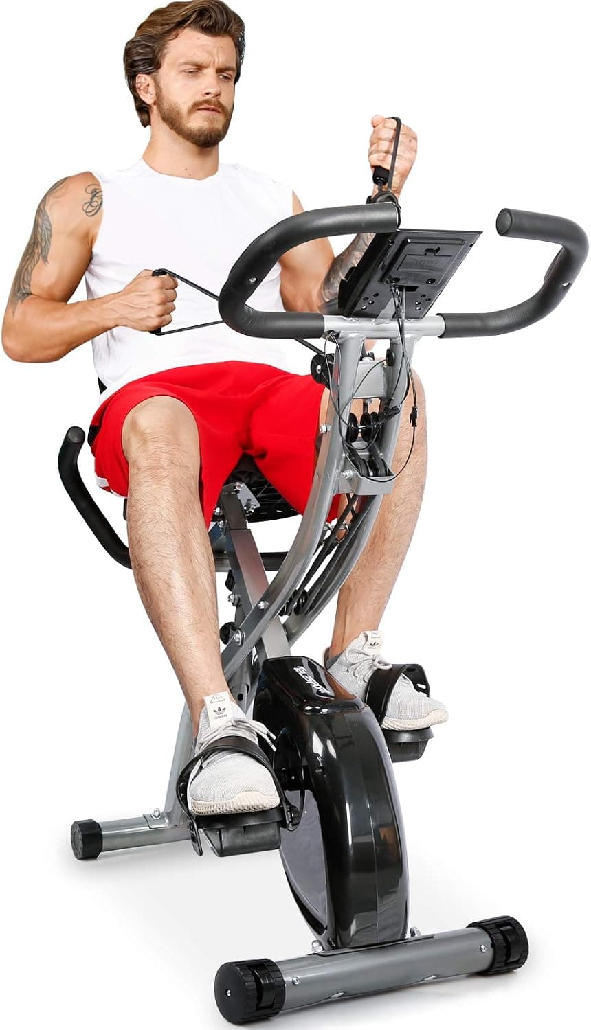 TELESPORT Magnetic Recumbent Folding Exercise Bike