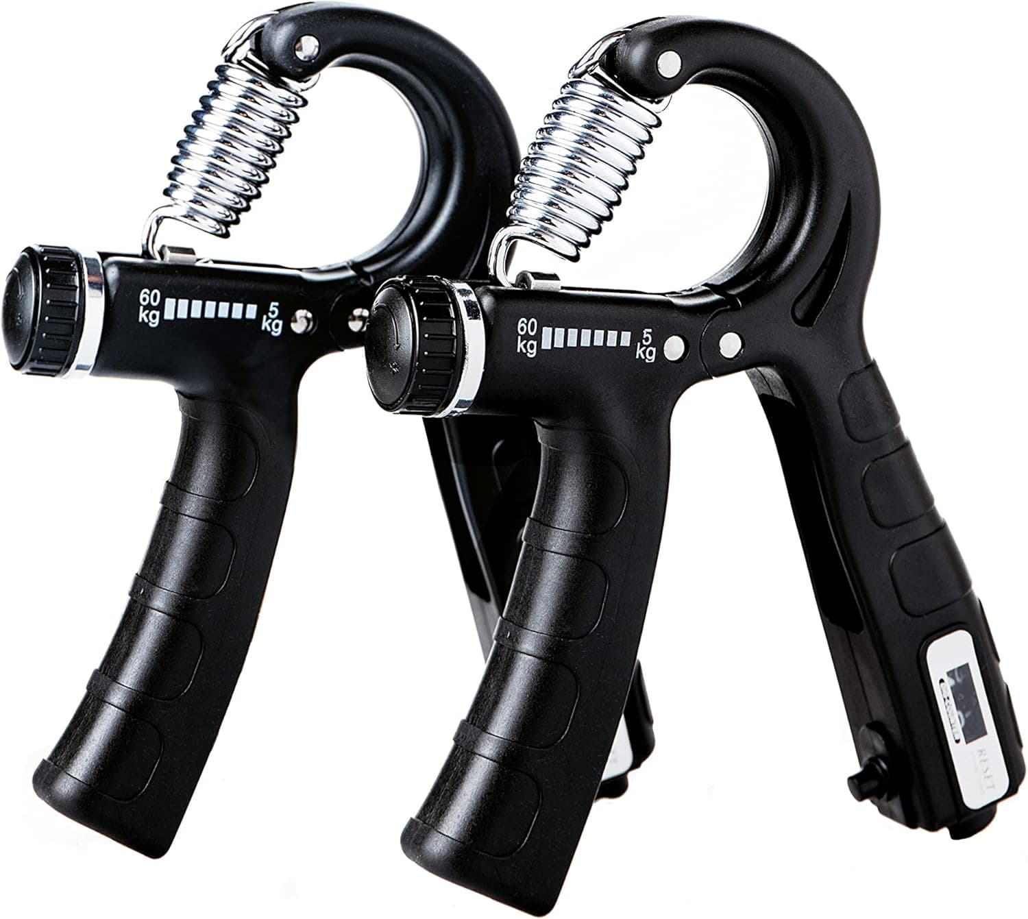 steelway Grip Strength Trainer Set of 2 Pack, Adjustable Resistance 10-132lbs with Counter