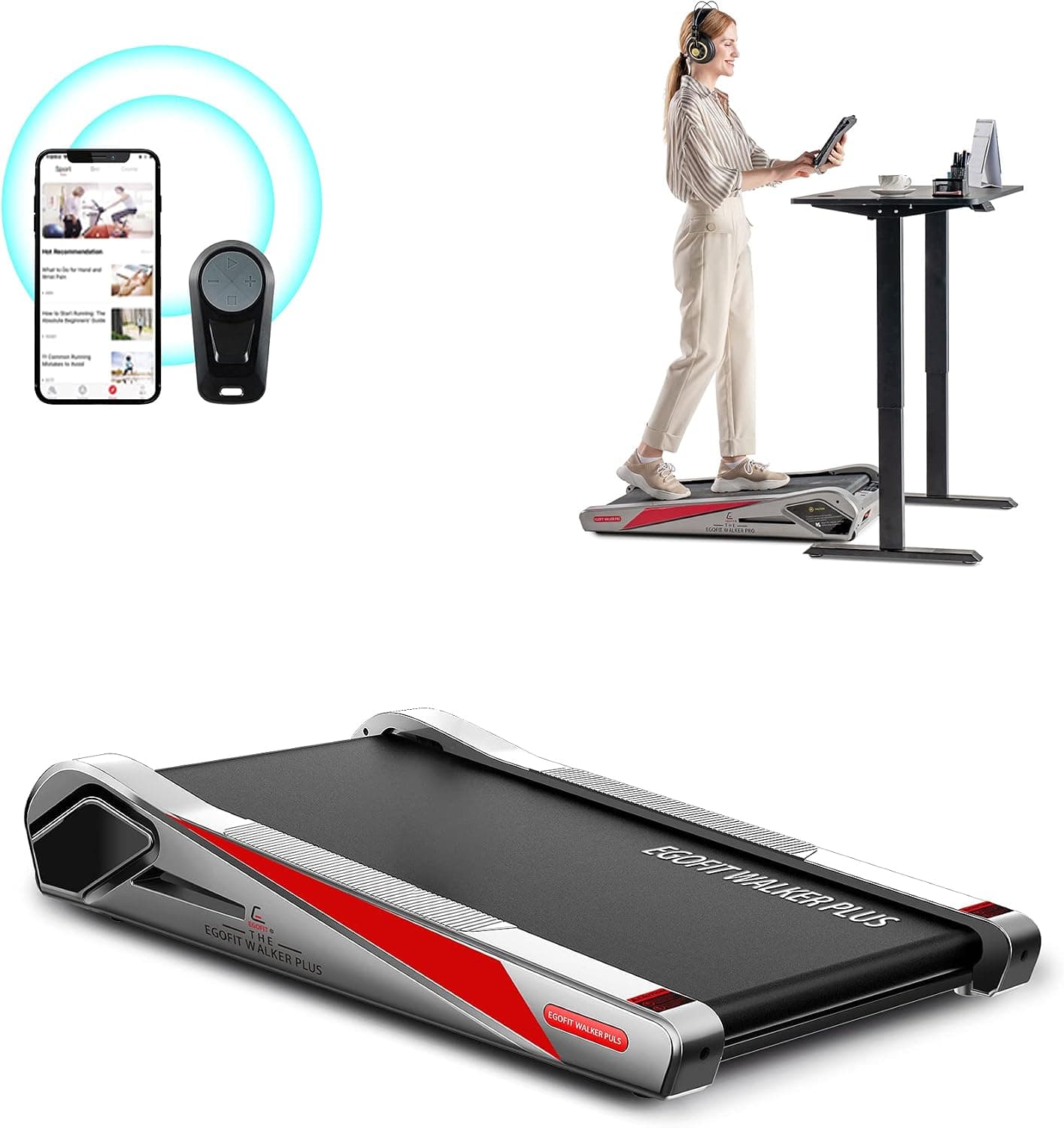 Egofit Walker Pro M1 Under Desk Walking Pad with Incline
