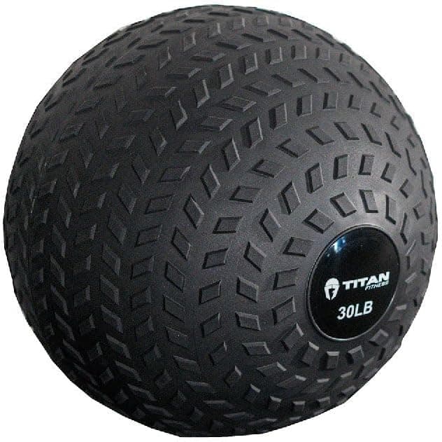 Titan Fitness 10 LB Rubber Tread Slam Ball, Dead Bounce