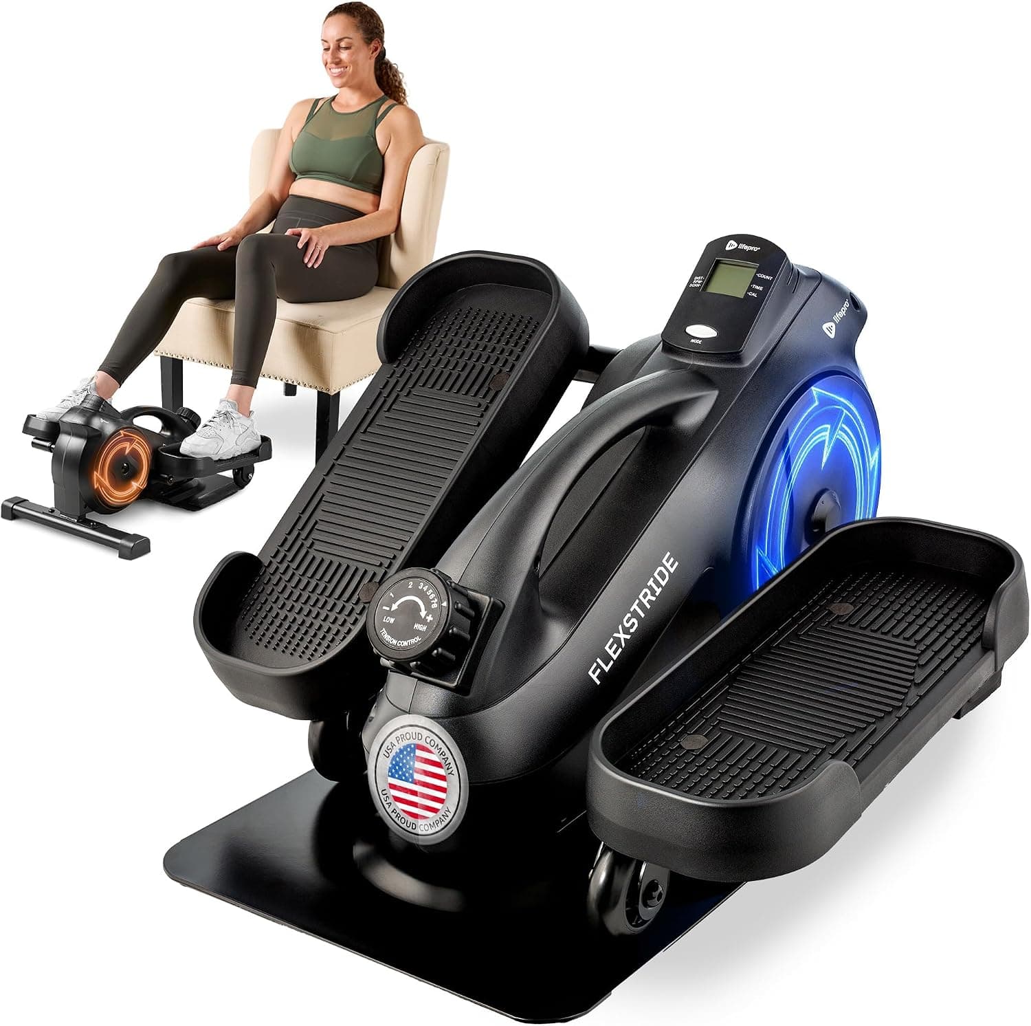 Lifepro Portable Under Desk Elliptical Exercise Machine, Manual Pedal Exerciser for Home Workou