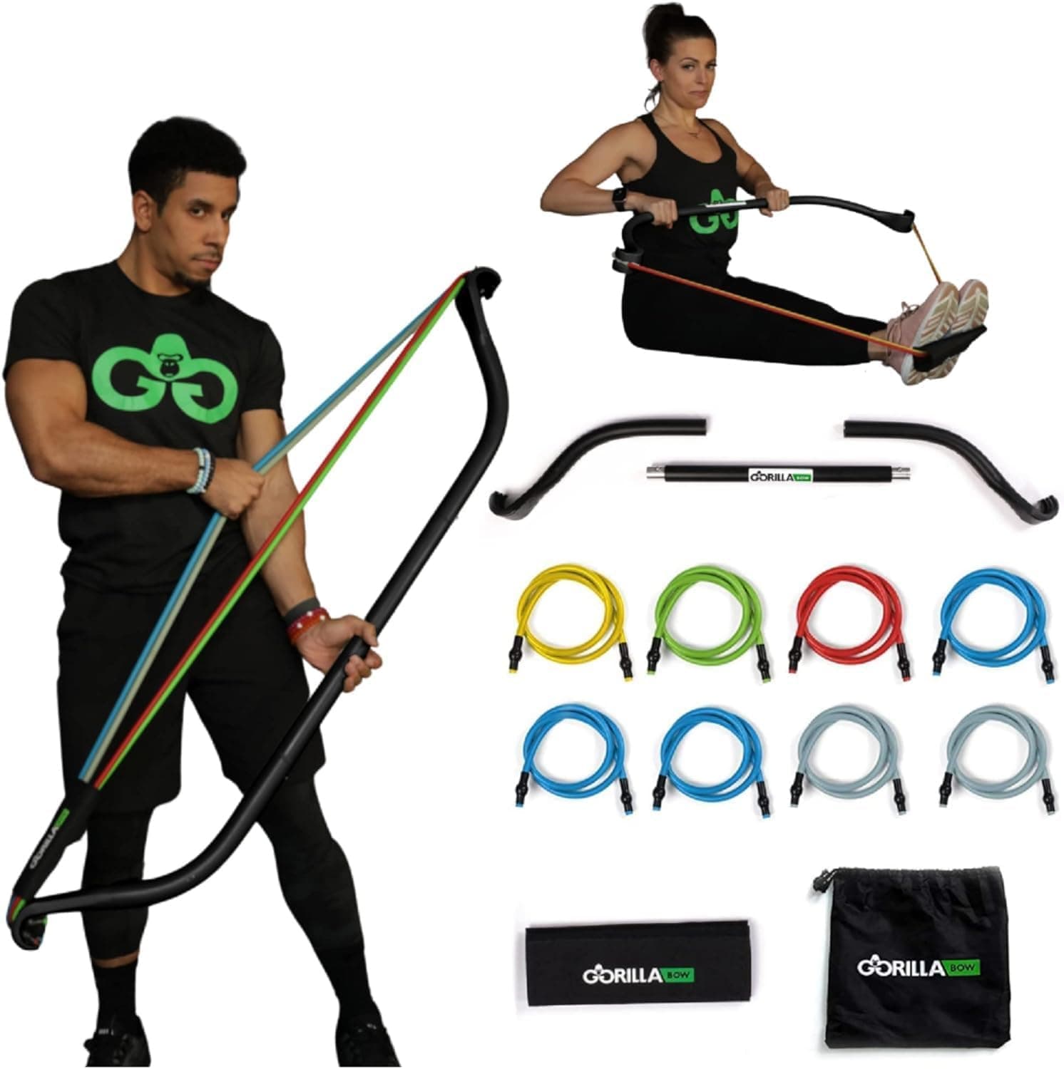Gorilla Bow Travel All-in-One Strength Training Equipment, Portable Home Gym System