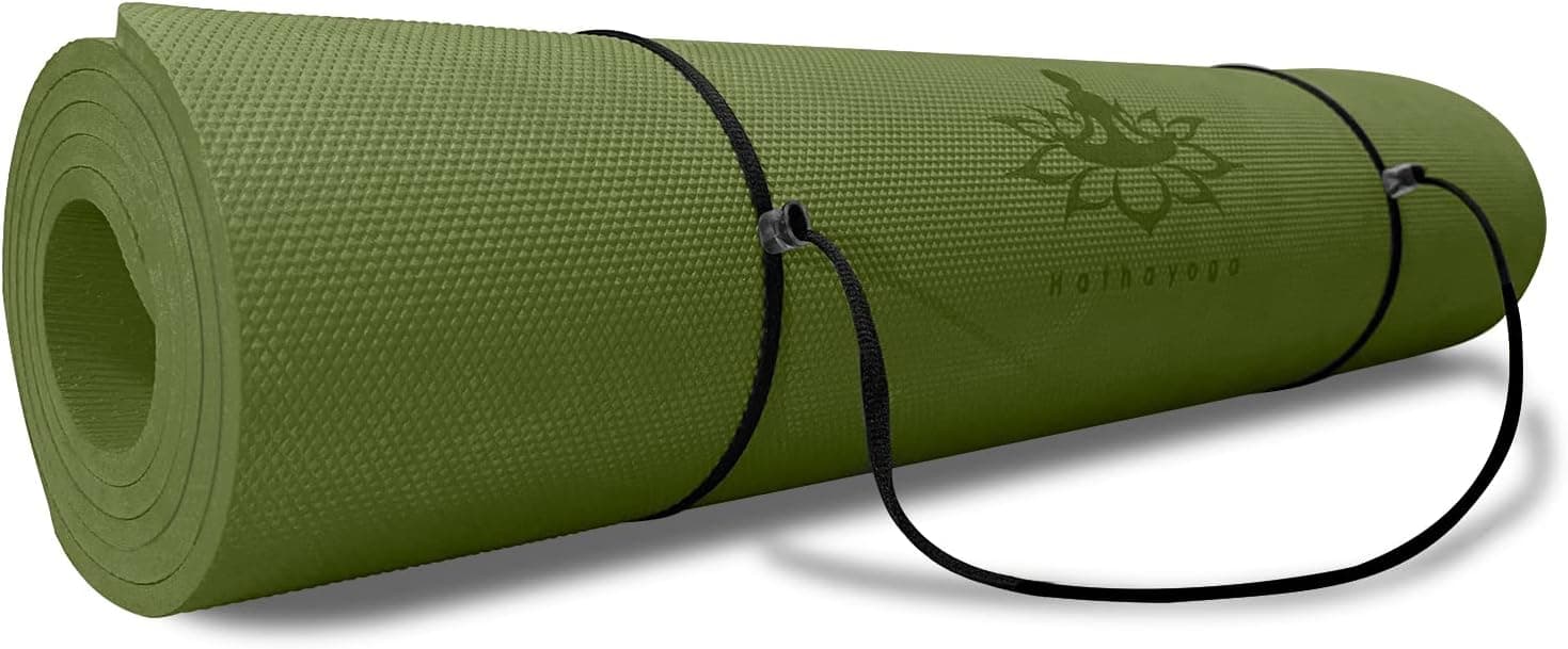 Hatha Yoga Thick TPE Exercise Mat 72x27x1/3 inch Non-Slip Eco-Friendly