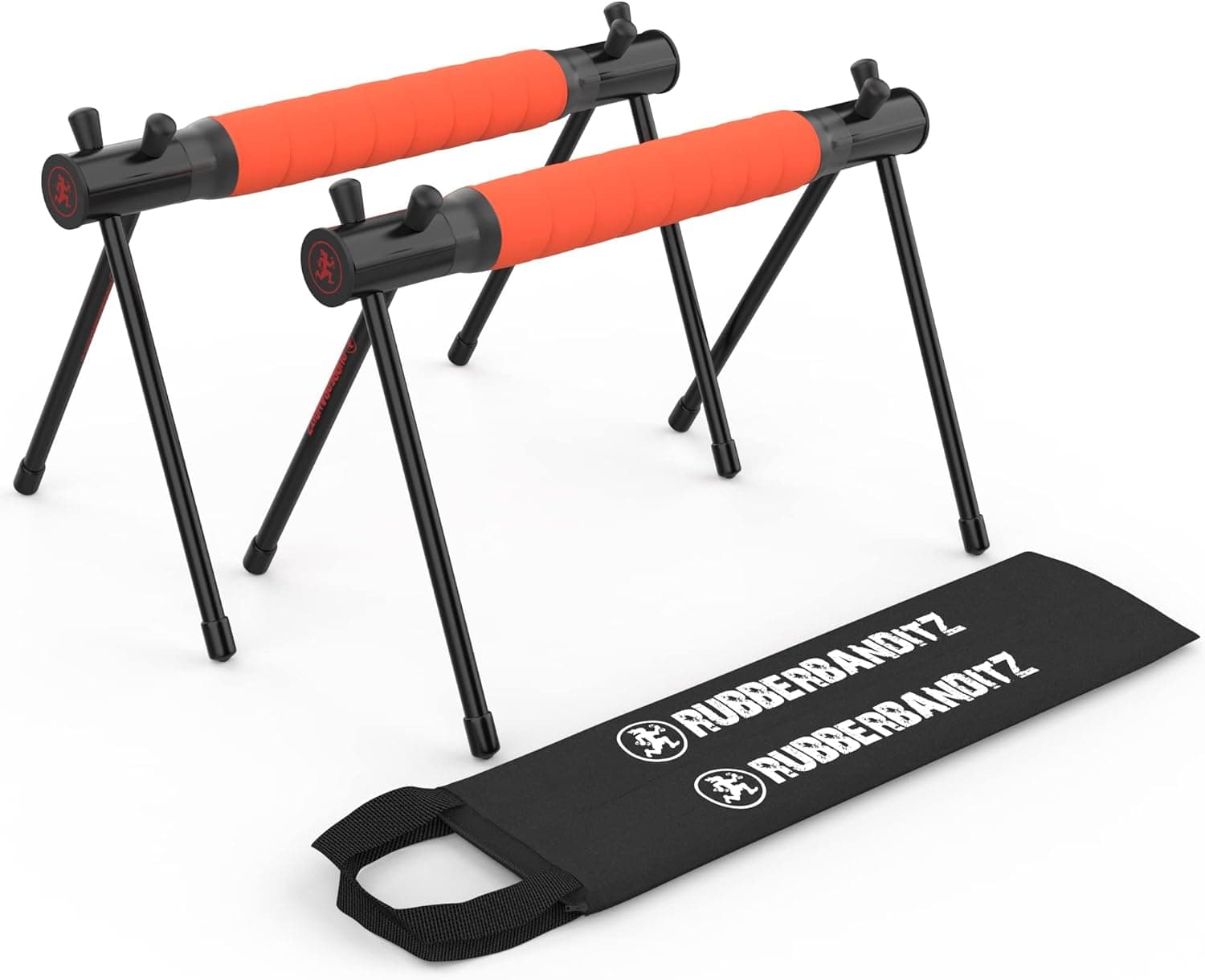 Rubberbanditz Parallettes Calisthenics Handles - Push Up Bars & Dip Bar Stand - Parallel Bars Dip Station for Strength Training