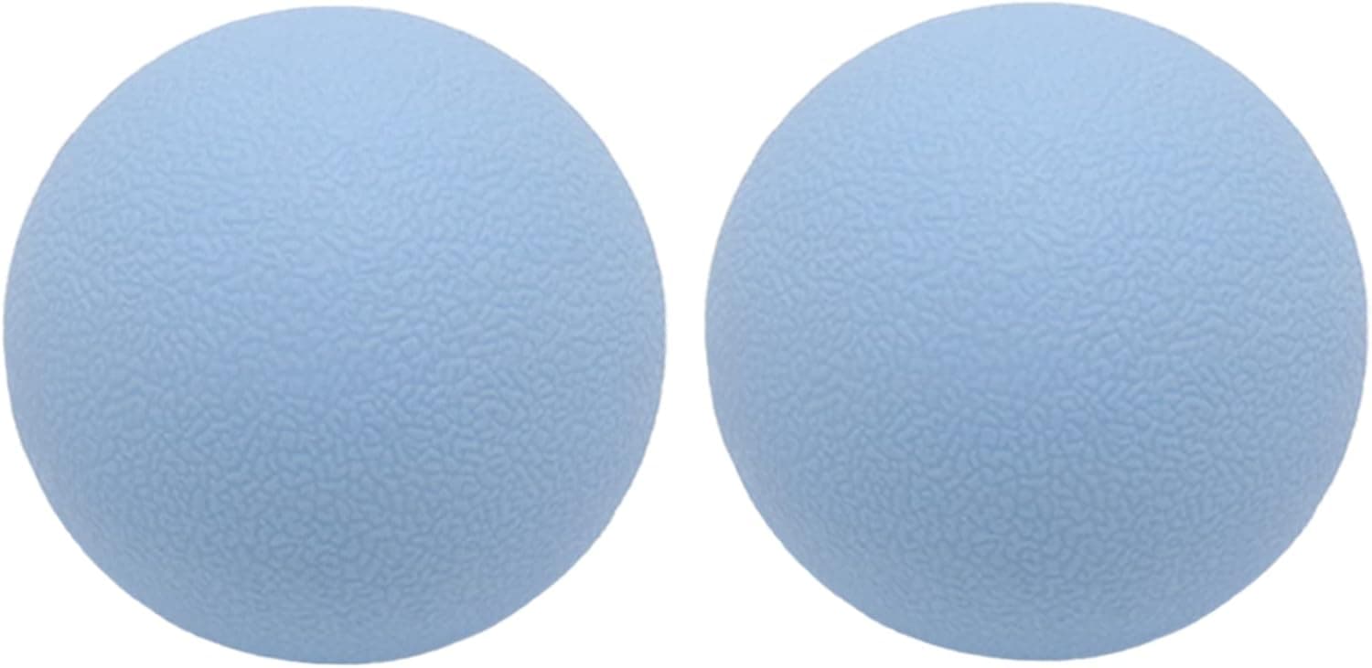 Hard Lacrosse Ball Massage Ball Therapy - Firm Trigger Point Massager for Deep Tissue Myofascial Release (2 Pack, Blue)