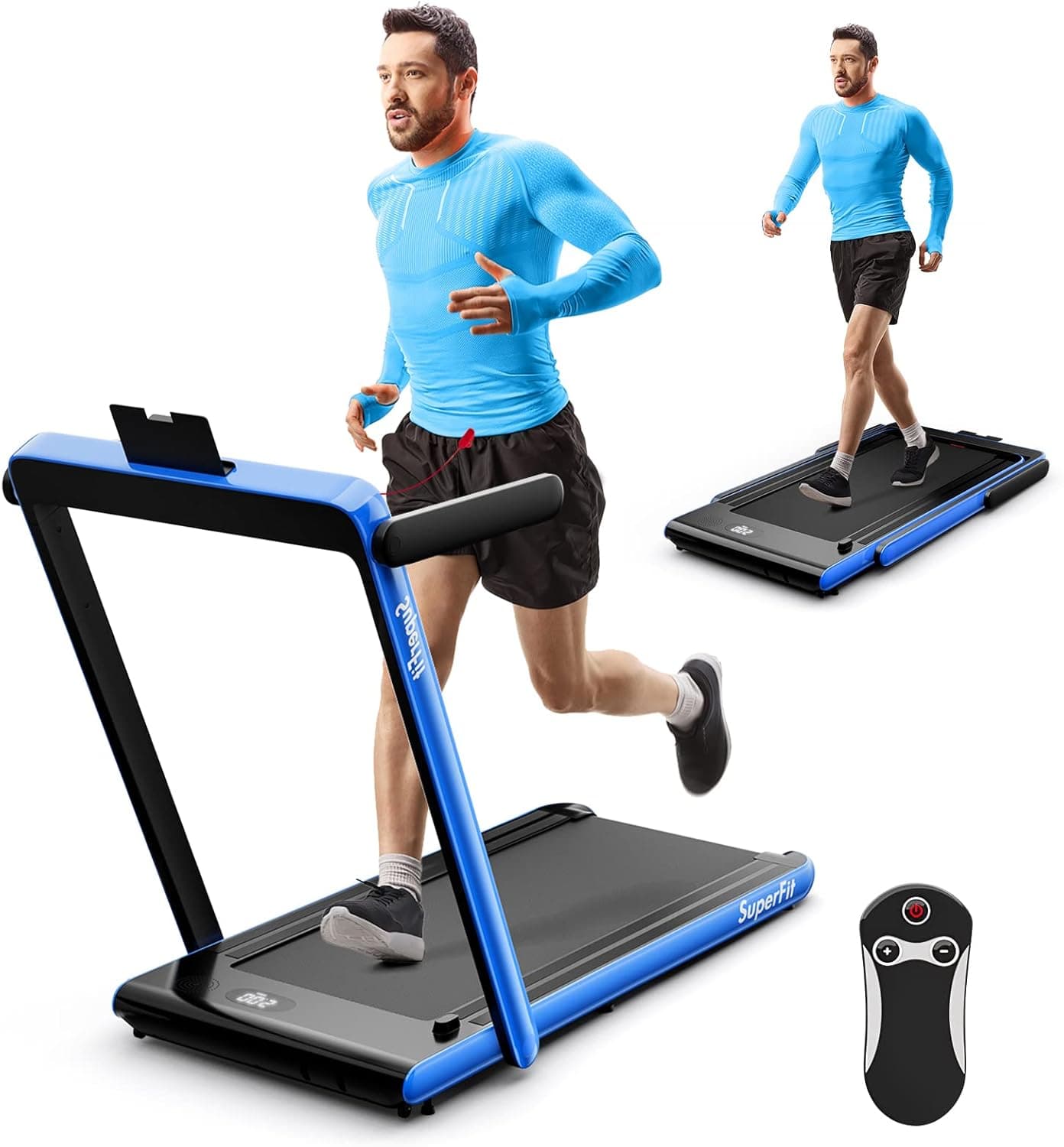 Goplus 2-in-1 Superfit Under Desk Folding Treadmill