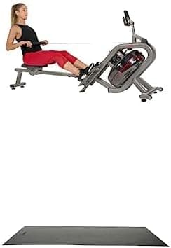 Sunny Health & Fitness Phantom Hydro Water Rowing Machine, Silver SF-RW5910