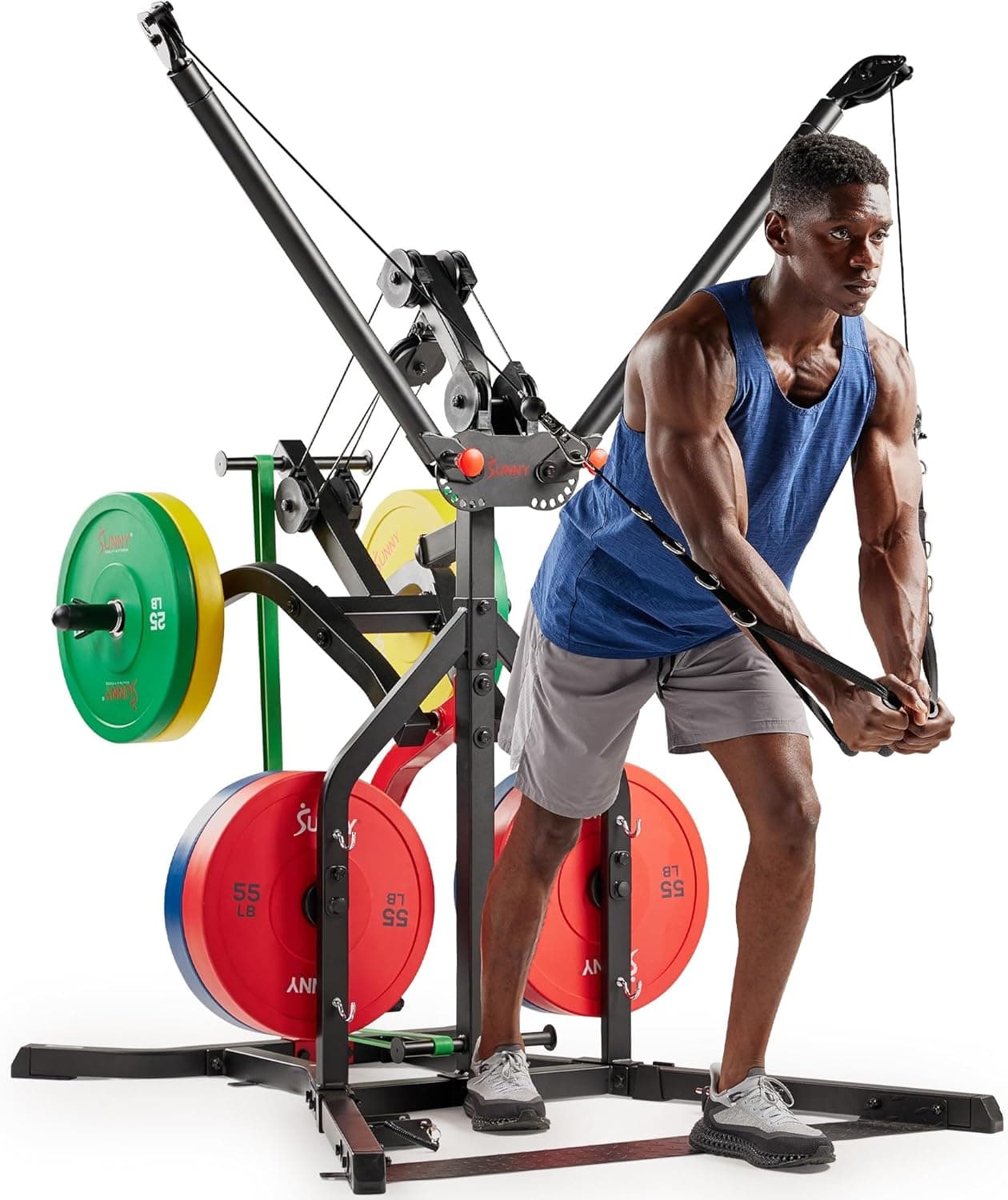 Sunny Health and Fitness All-in-One Pulley Cable Trainer