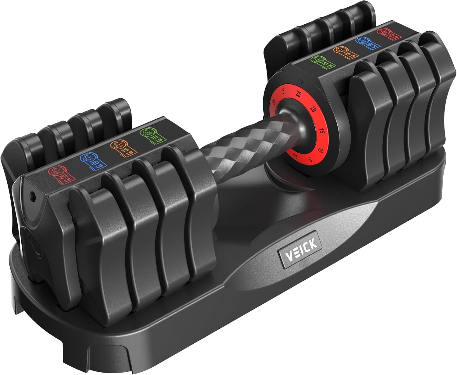 VEICK 25 lb Adjustable Dumbbell Set, 1-Second Weight Change