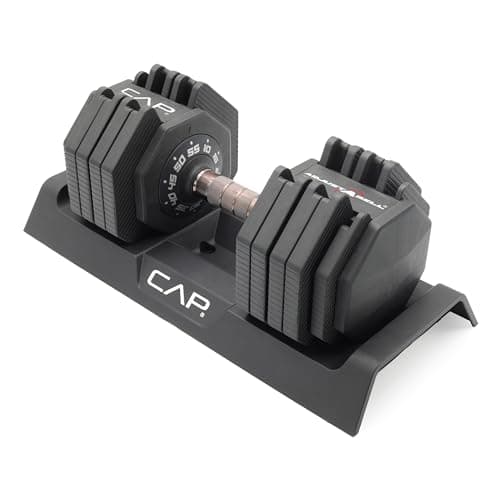 CAP ADJUSTABELL Adjustable Dumbbell Set, Premium Quick Select Adjustable Weights for Home Gym Strength Training, Hex, 55 LB Single, Copper Grip Handle