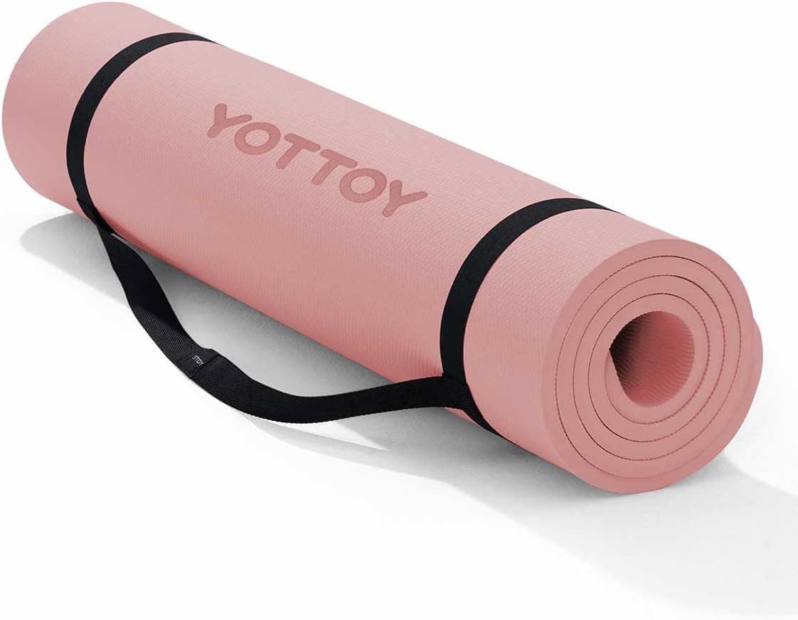 YOTTOY Extra Thick 1/2 inch Professional TPE Exercise Mat, Non-Slip
