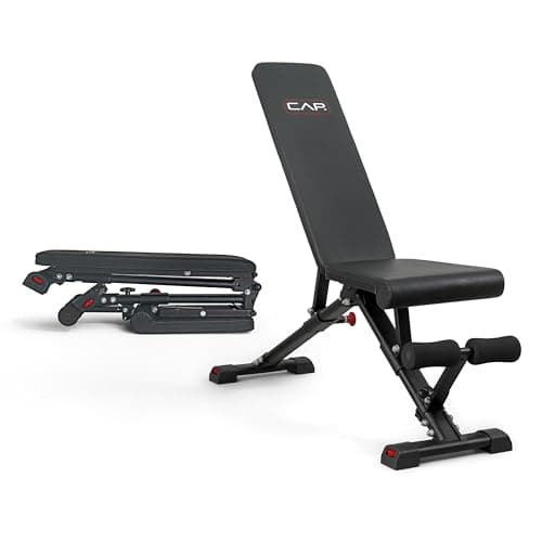 CAP Elite Foldable Weight Bench, 8 Back Positions, 800lb Capacity