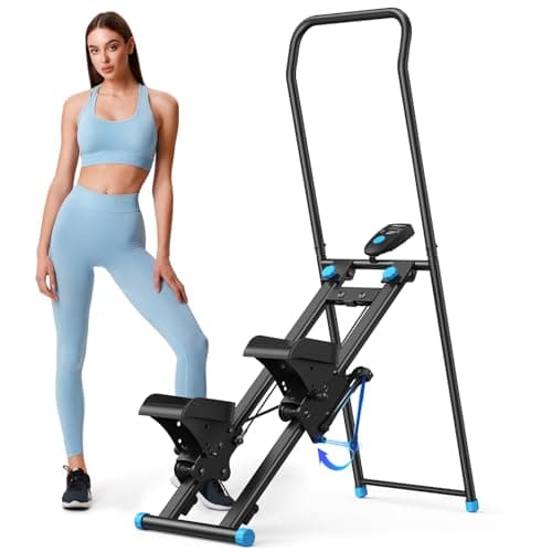 MERACH Stair Stepper with Adjustable Resistance, Foldable Stair Climber