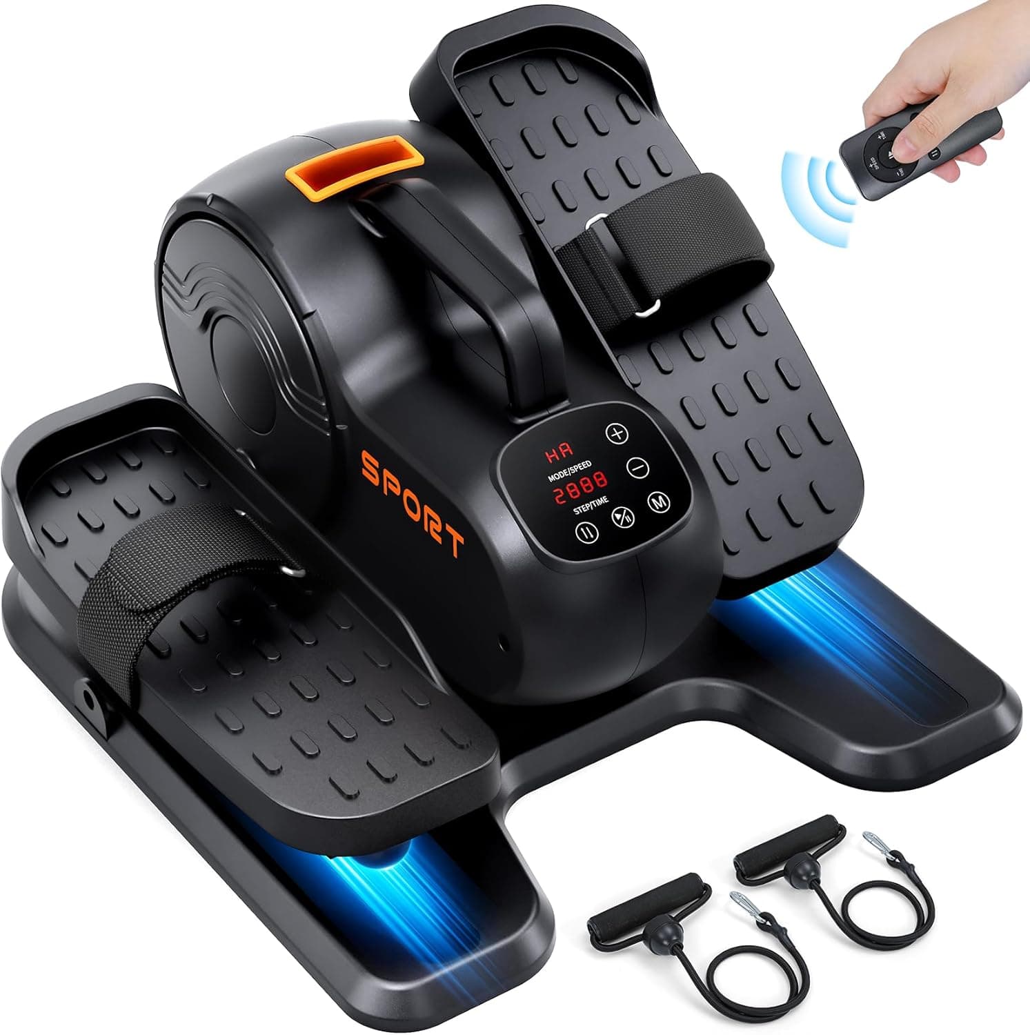 Dripex Under Desk Elliptical Machine, 3-in-1 Electric Leg Exerciser, 16 Adjustable Speed & Resi