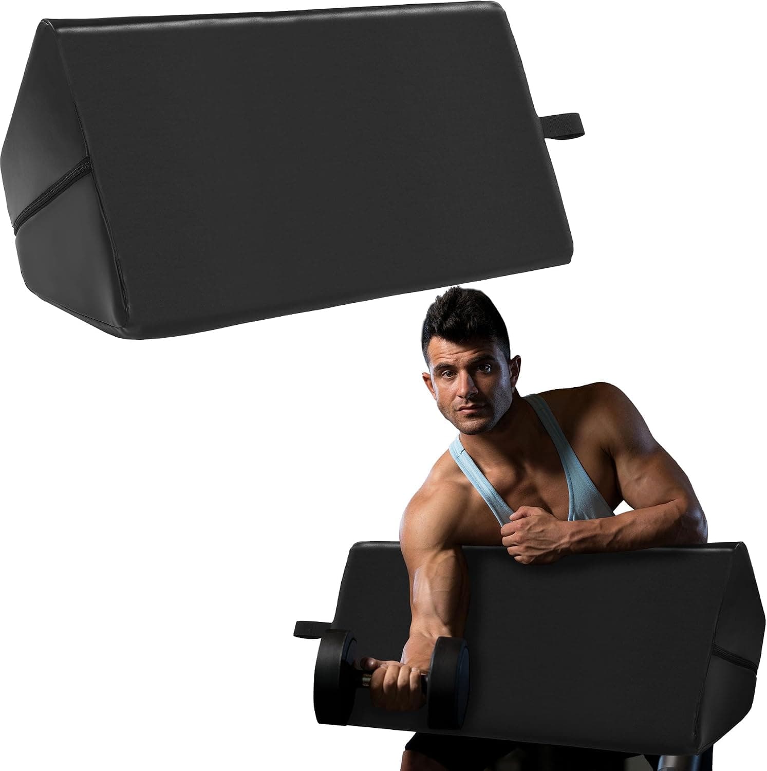 BALAPET Preacher Curl, Space-Saving Preacher Curl Bench Tool, Portable Preacher Curl Pad Attachment Support for Biceps, Triceps and Arms (Black)