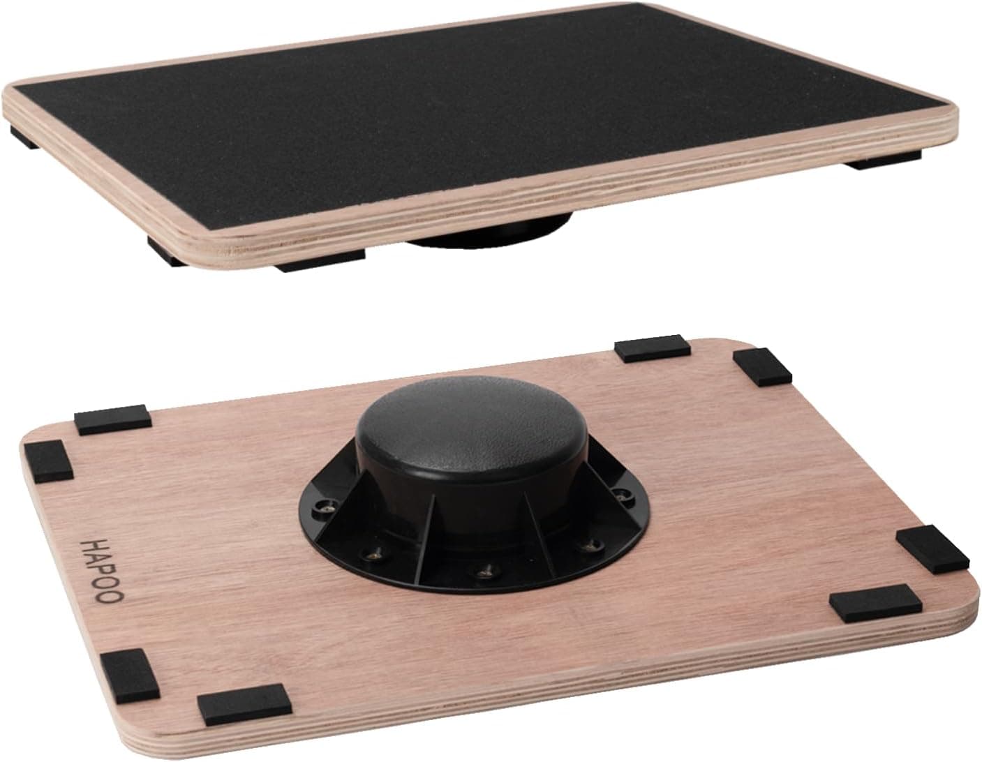360 Degree Rotation Balance Board Wobble Board Anti-Slip Wooden Rocker Board for Physical Therapy & Standing Desk
