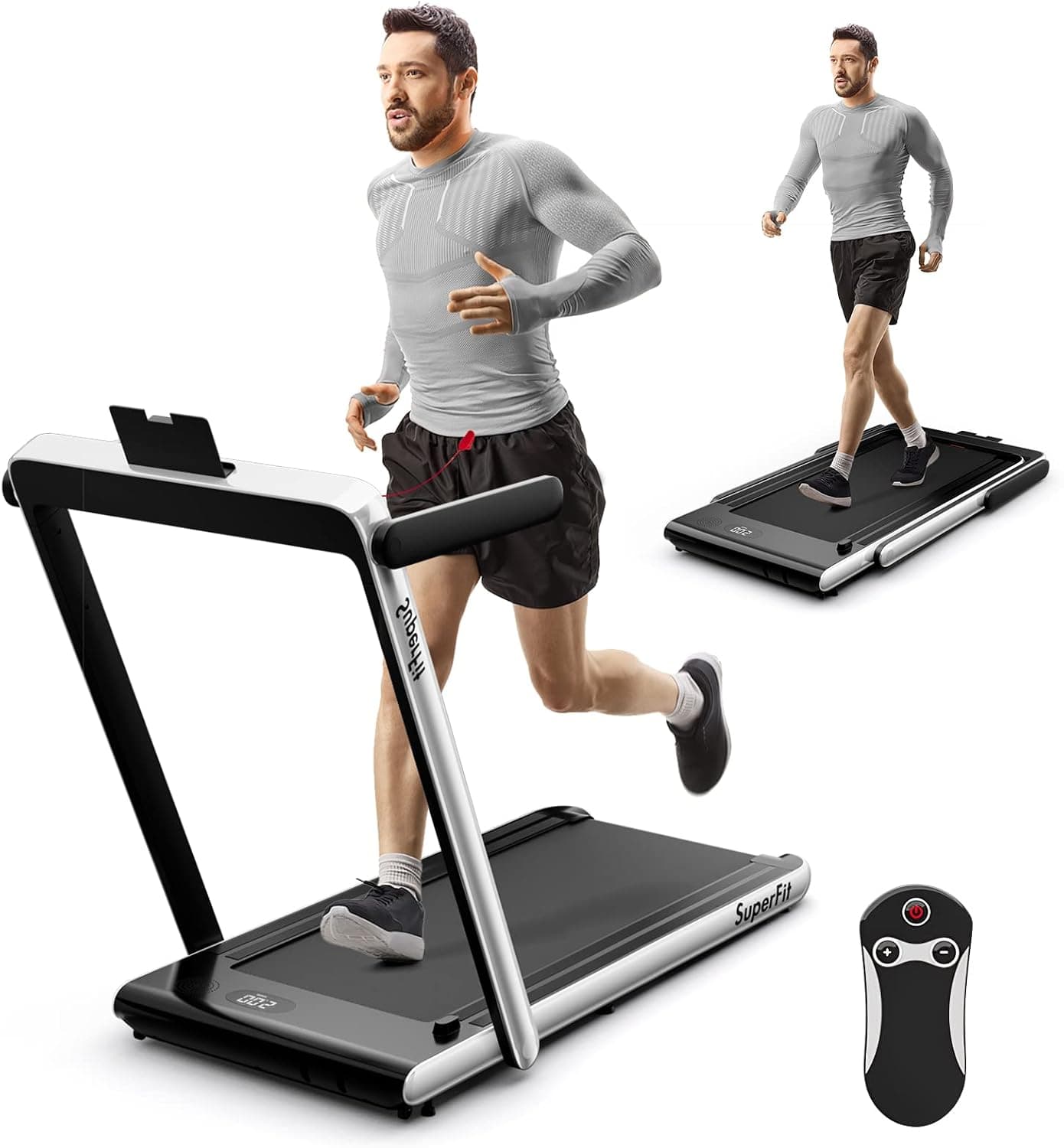 Goplus 2-in-1 Under Desk Treadmill 2.25HP Superfit
