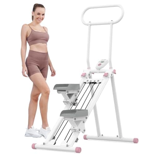 HXD-ERGO Stair Stepper for Home, 6 Adjustable Resistance Vertical Climber Cardio Exercise Machine, Folding Stair Climber for Full Body Workout with Adjustable Handlebar