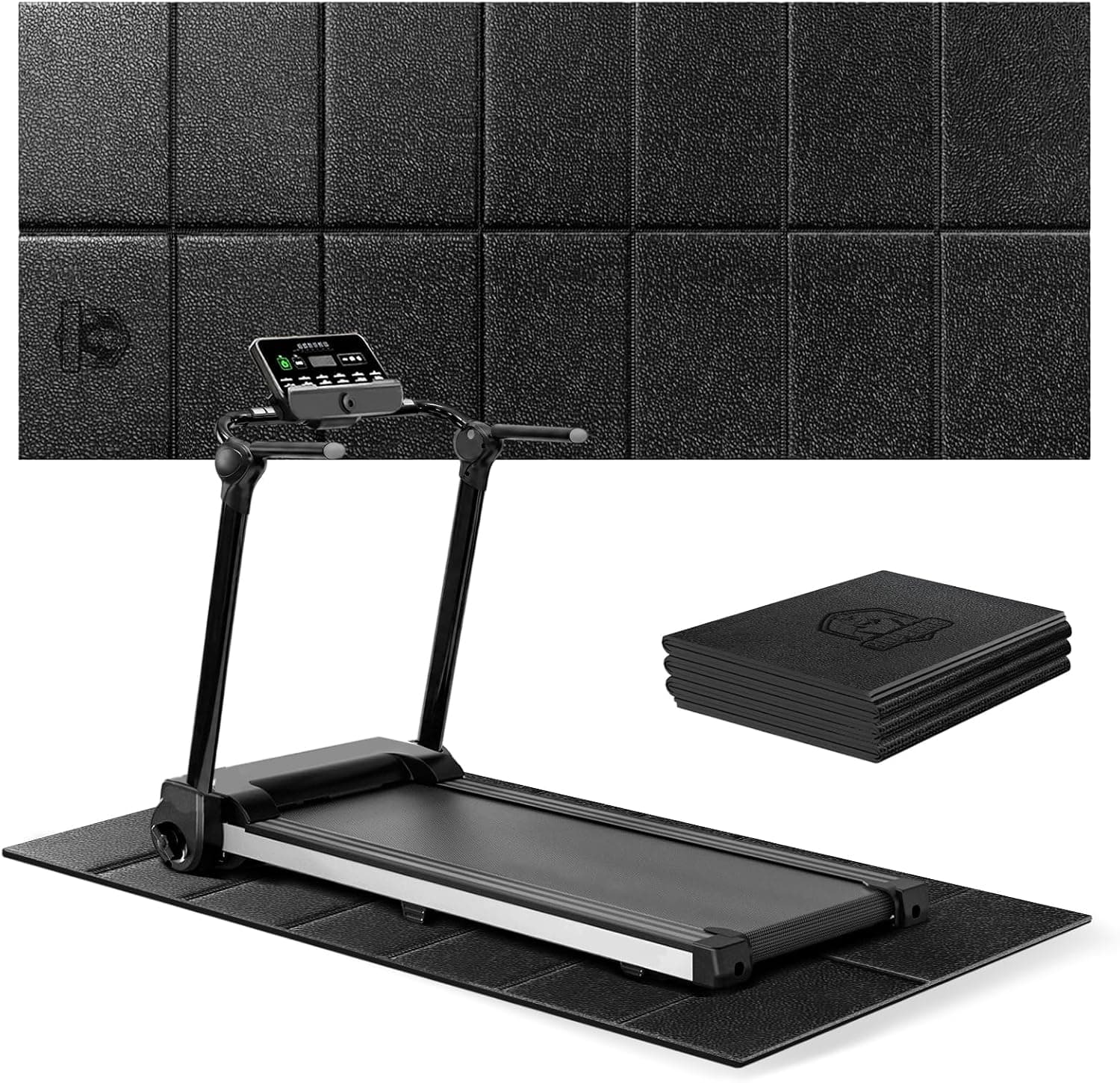 HAPBEAR Treadmill Mat, Non-Slip Foldable Exercise Equipment Floor Mat