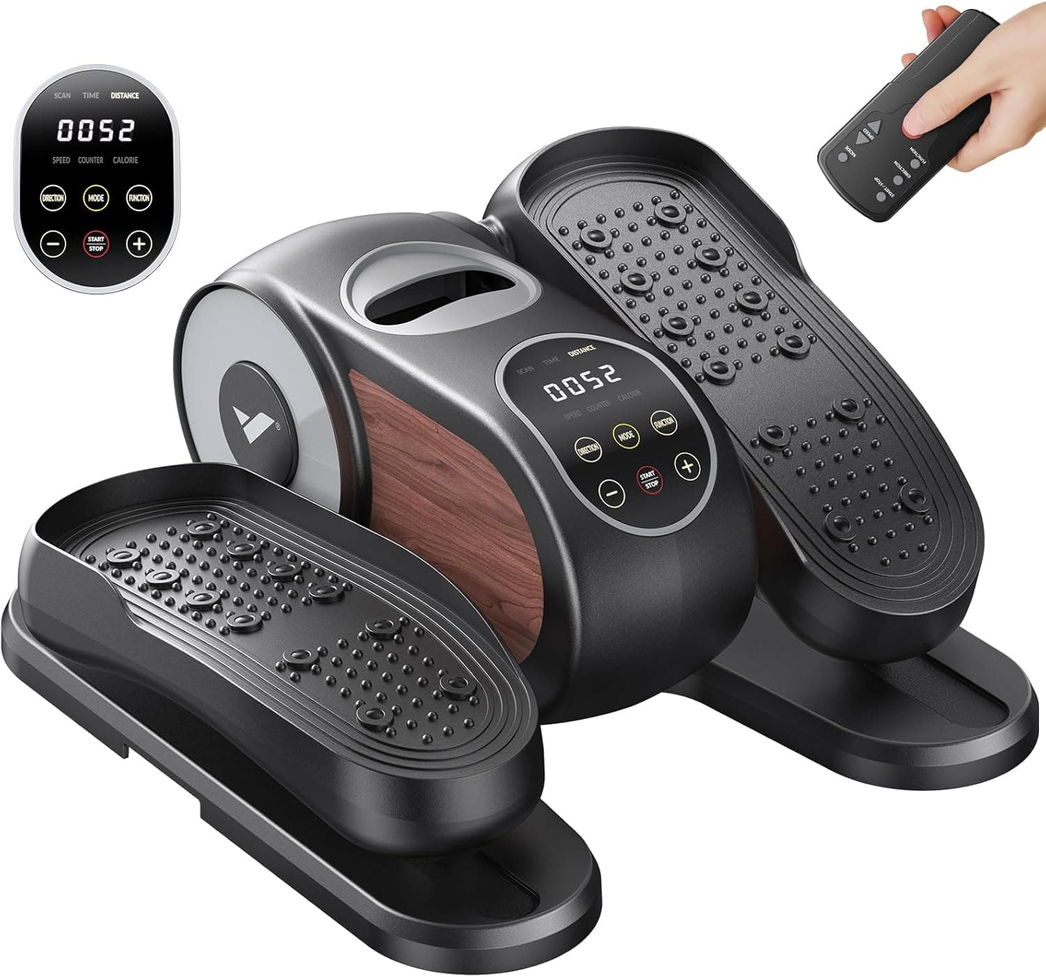 MERACH Under Desk Elliptical Machine, Leg Exerciser While Sitting for Seniors with 12-Speeds & 