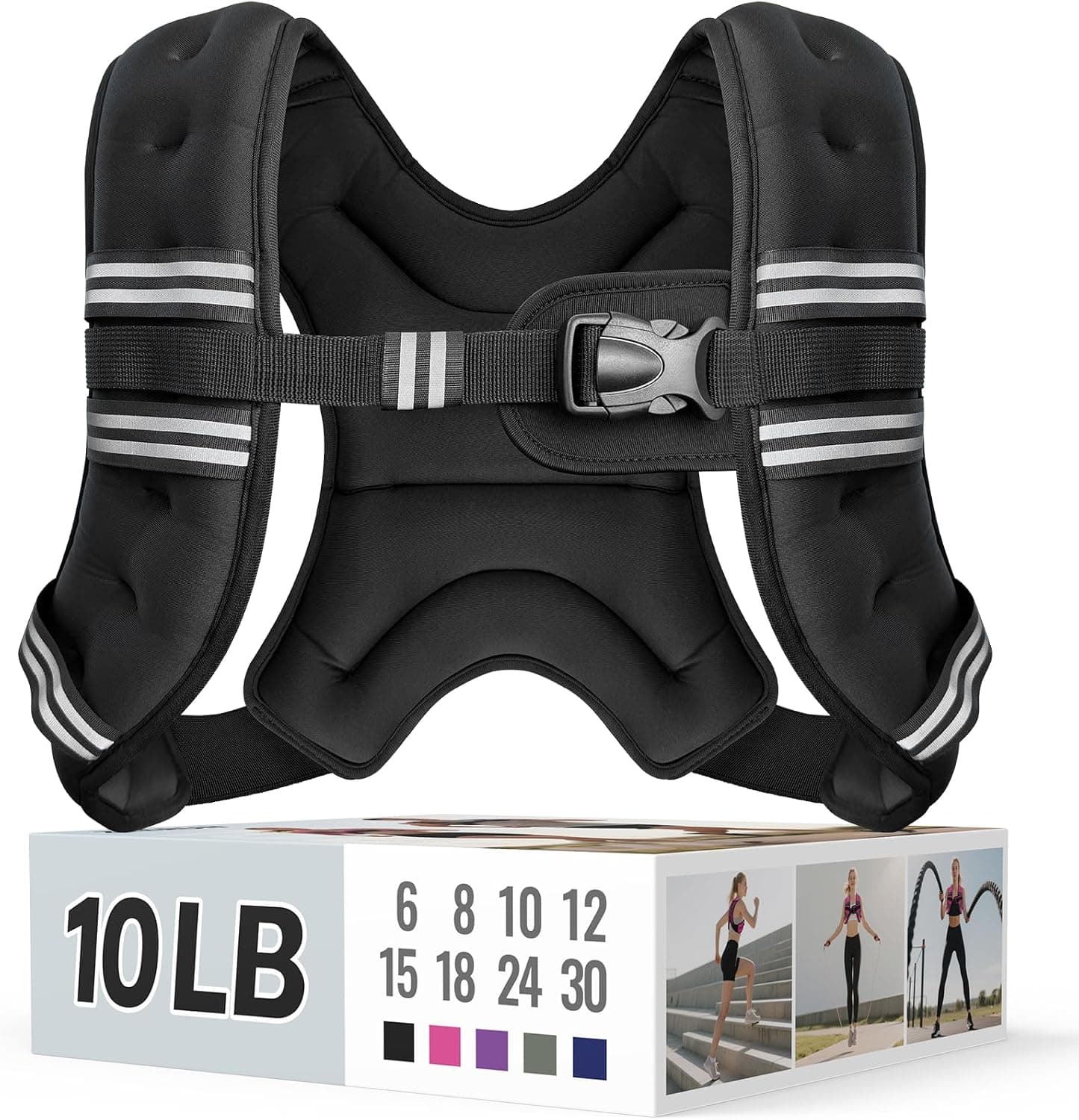 Zeerun Weighted Vest, 6-30lb for Men and Women, Adjustable