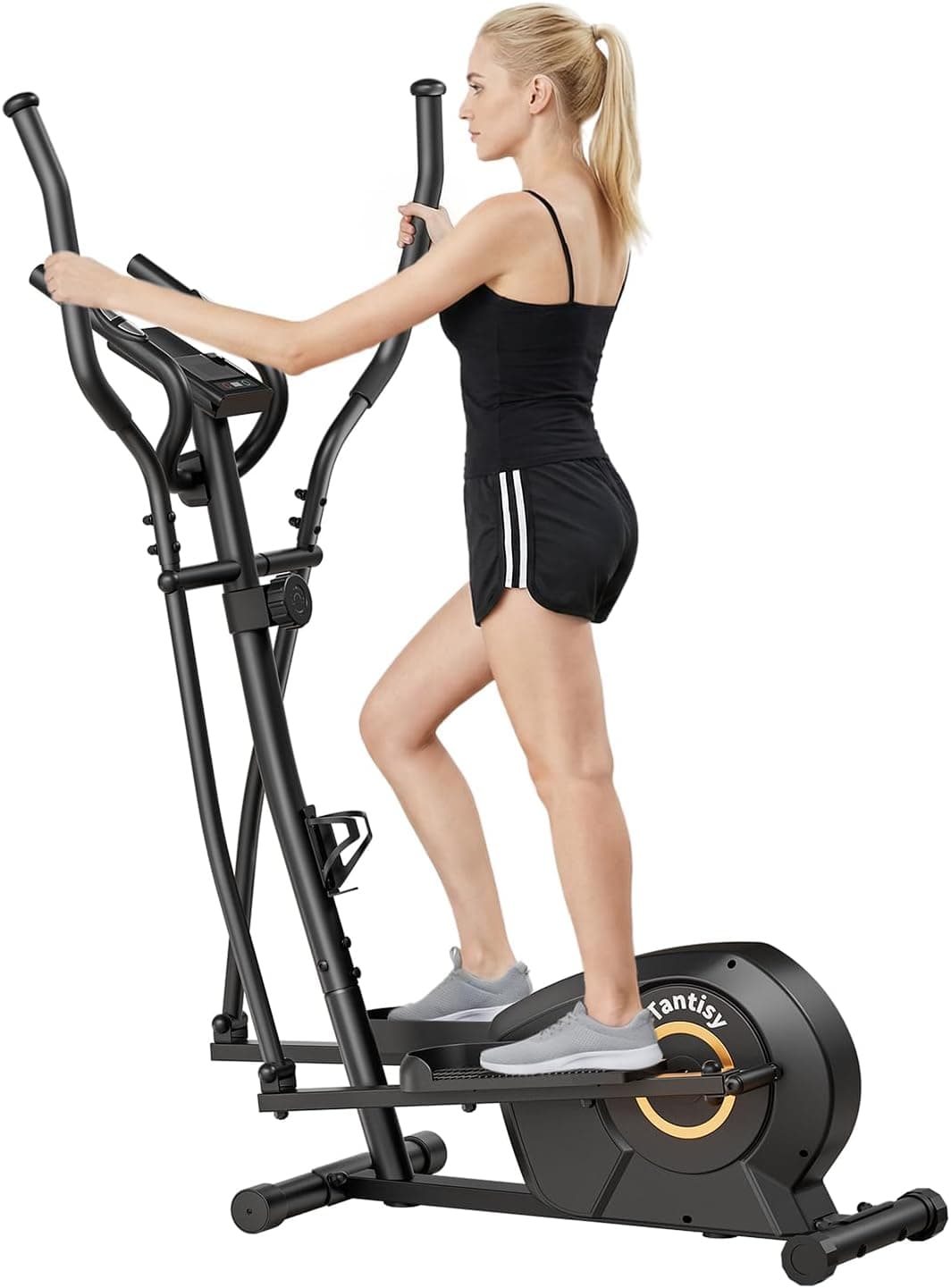 Elliptical Exercise Machine for Apartments and Homes, 8 Levels of Magnetic Resistance, 15.5-inc