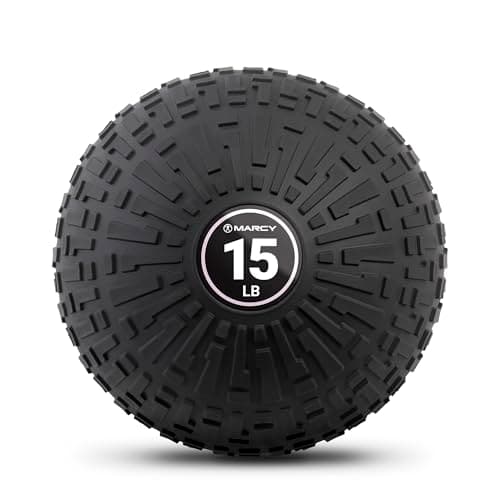 MARCY 15 lb Slam Ball Dead Weight, Sand-Filled Medicine Ball with Durable PVC Shell & Textured Grip - Non-Bounce Workout Ball for Slams, Tosses, Core & Full Body Training MCSB-015