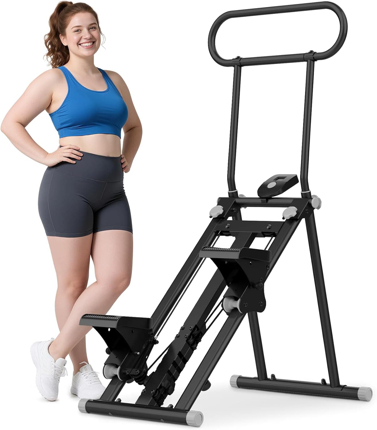 ERGOLIFE Stair Stepper for Home Gym, Stair Climber Workout Machine with 6-Level Adjustable Resi