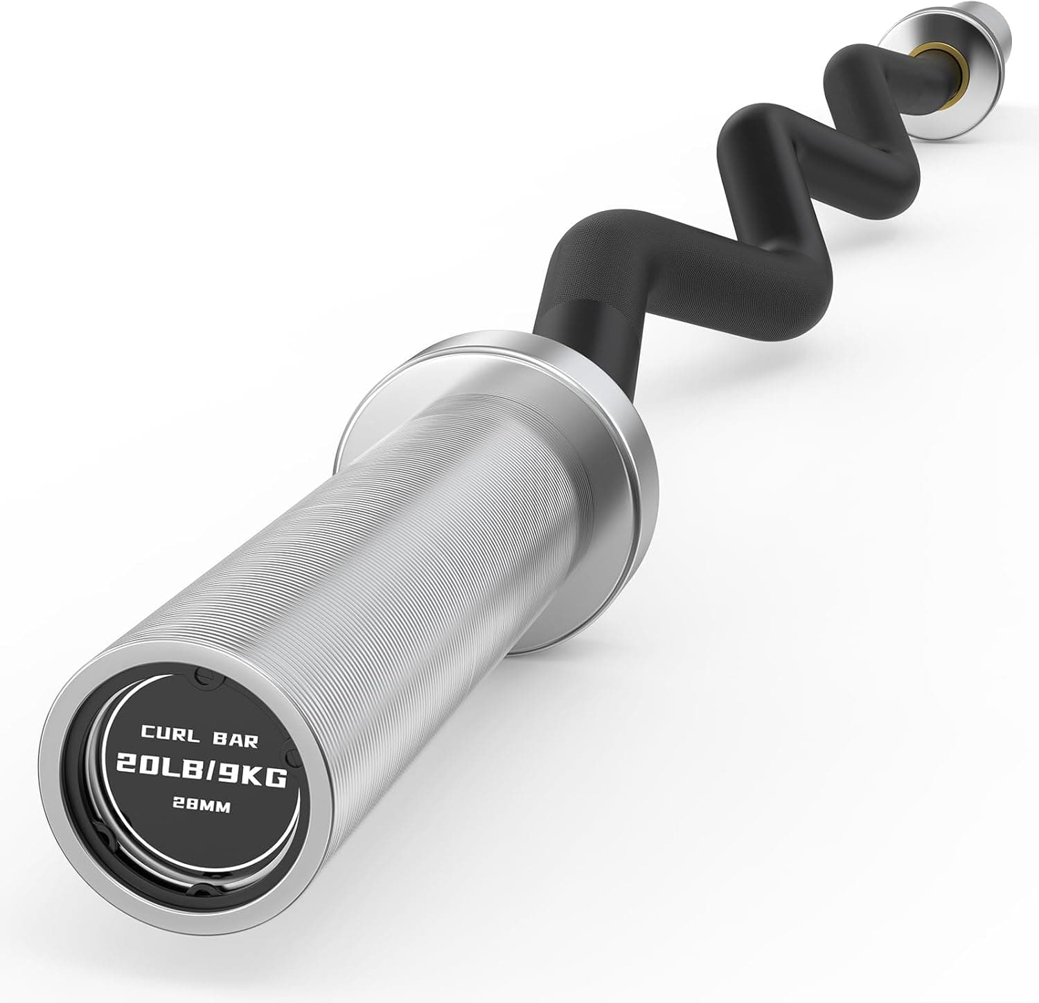 PAPABABE 4 Foot Olympic Curl Barbell, 500LB Capacity