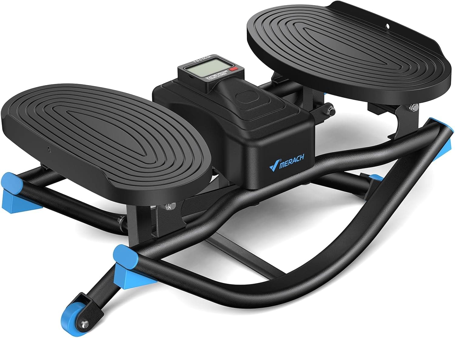 Merach Rocking Steppers for Exercise at Home, 3D Motion Stair Stepper with Resistance Bands for