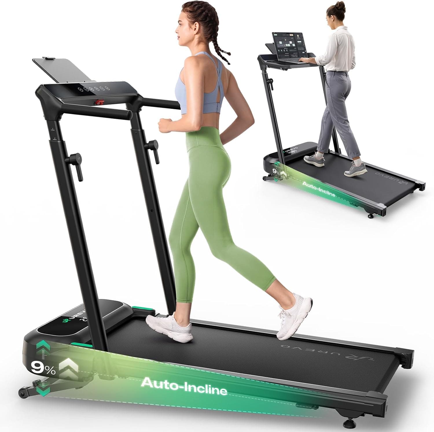 UREVO FoldiMix 5L Folding Under Desk Treadmill