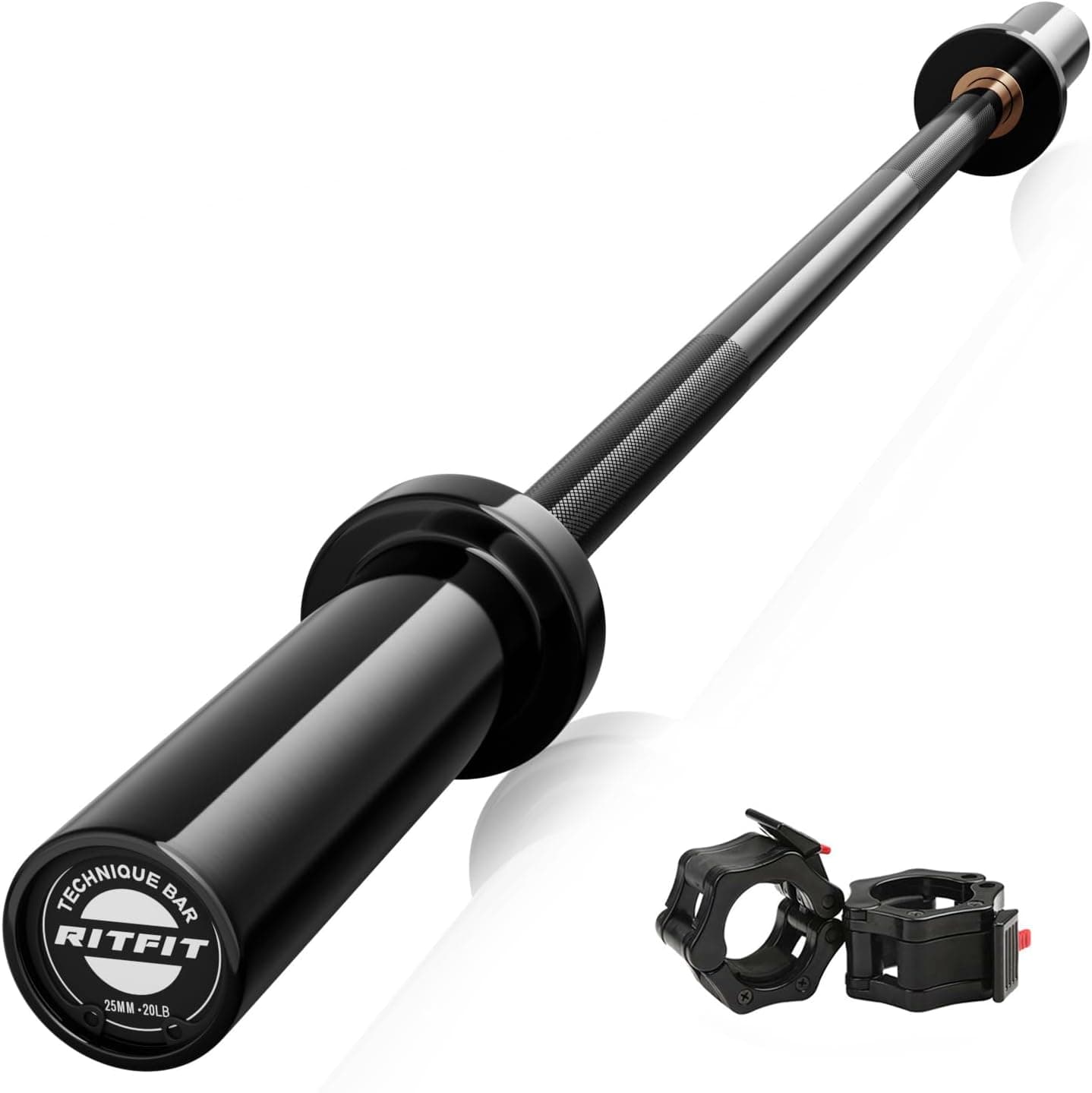 RITFIT Olympic Barbell 4ft, 2 Inch Weight Bar, 350lbs