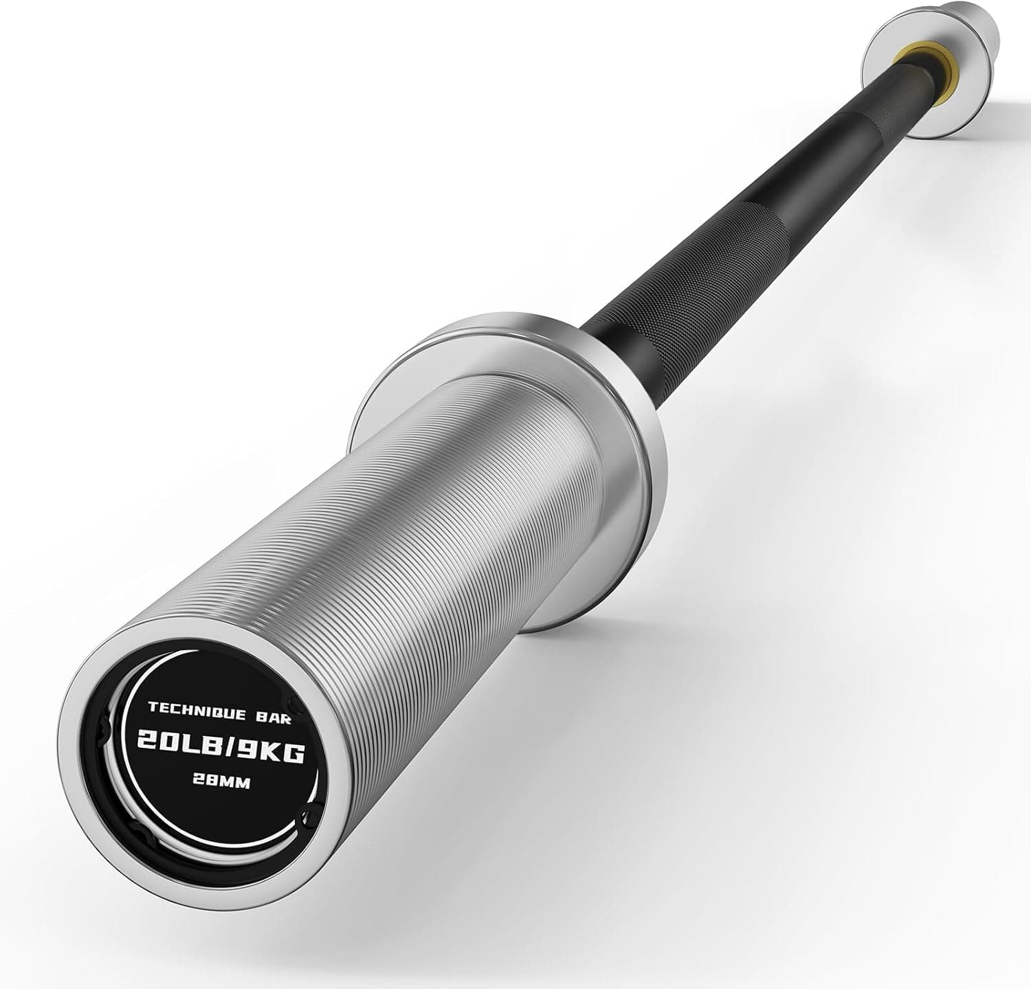 PAPABABE 4ft Short Olympic Barbell, 2 inch Volcano Knurling