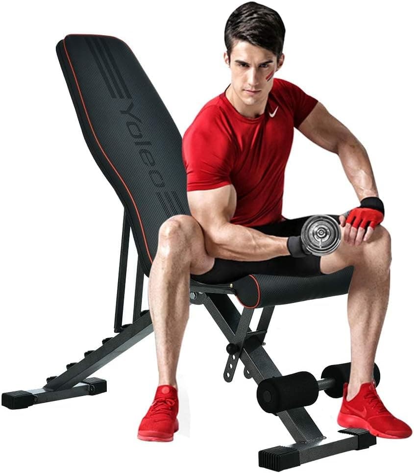 YOLEO Adjustable Weight Bench (Foldable, 330 lb)