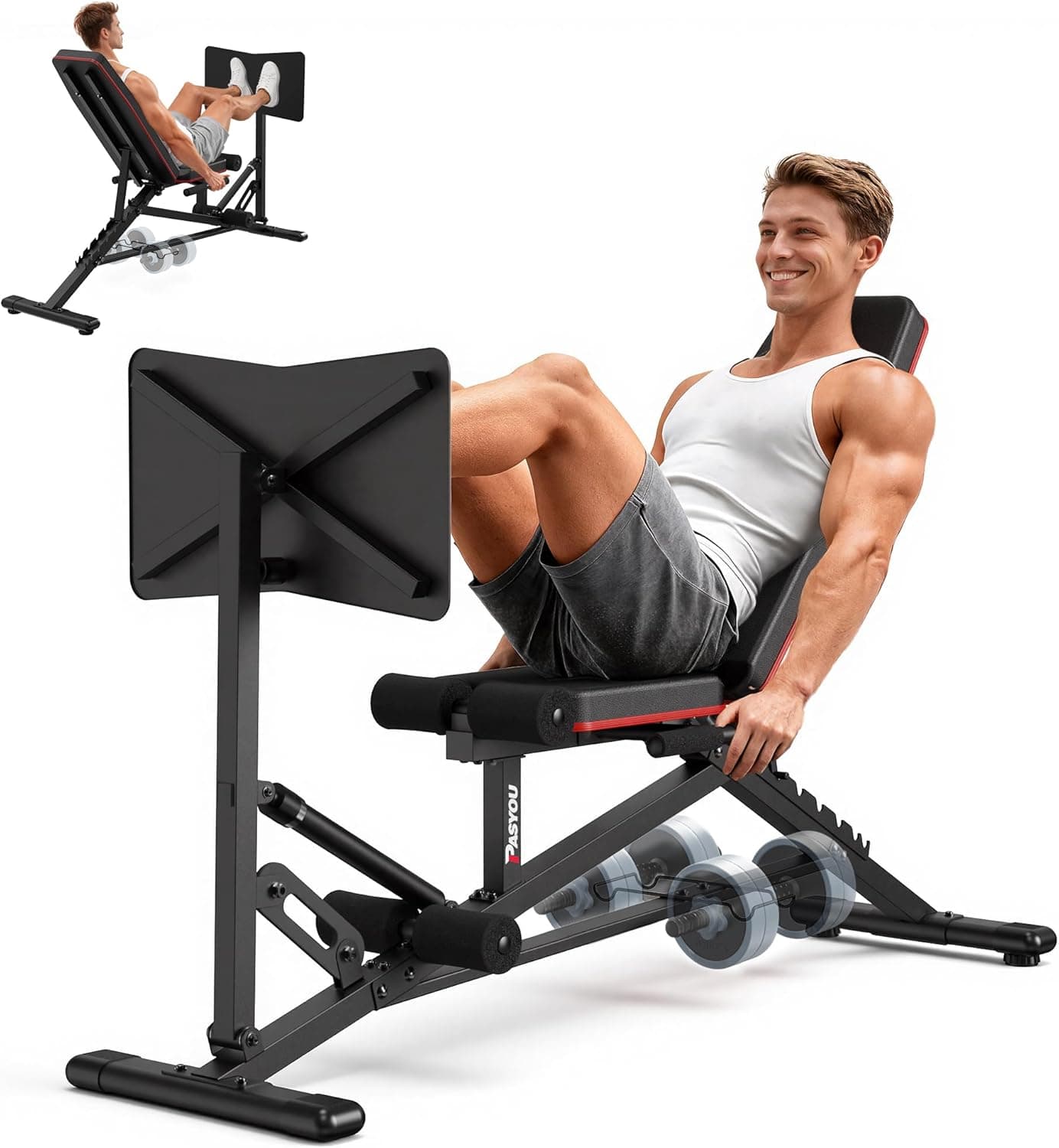PASYOU PA400 Adjustable Weight Bench (700 lb, 9x4x3 Positions)