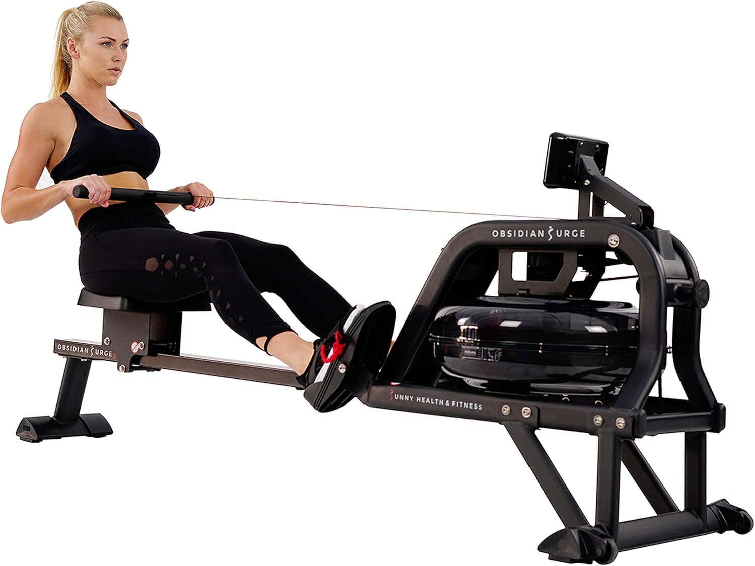 Sunny Health & Fitness Obsidian Surge 500 Water Rowing Machine