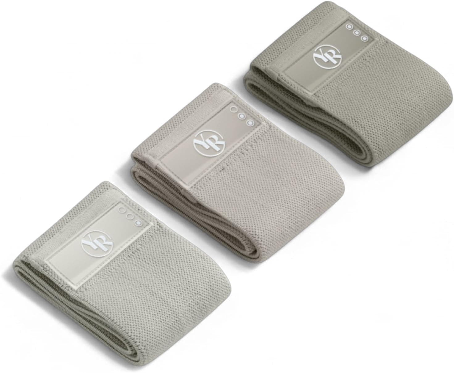 Fabric Booty Bands Set, 3 Resistance Levels for Pilates