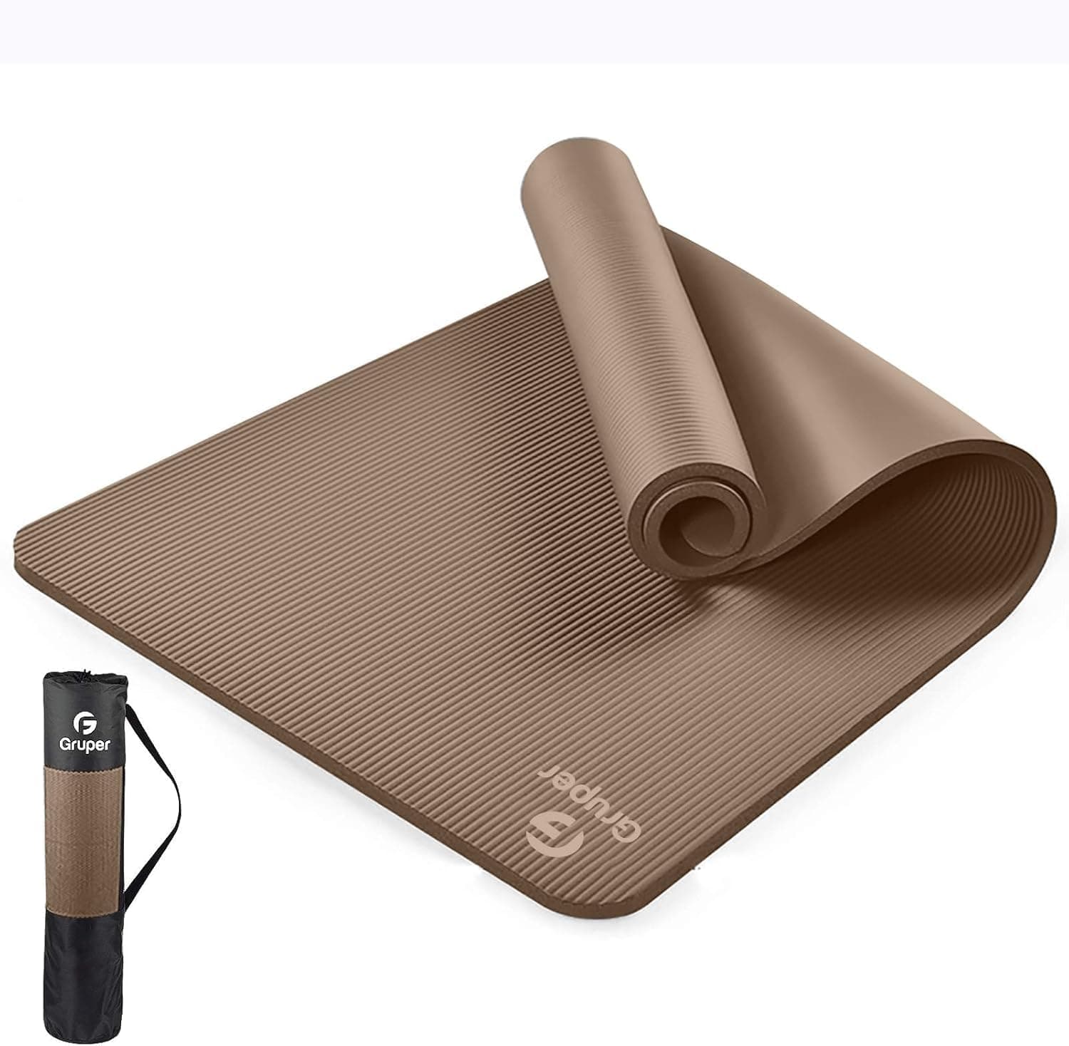 Gruper Yoga Mat Non-Slip NBR Extra Thick 72L x 32/24W x 0.6in